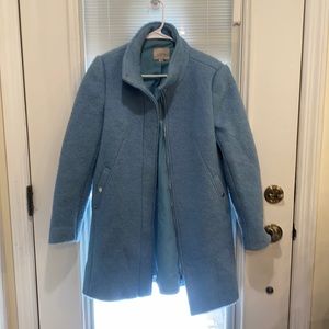 Loft blue zippered pea coat